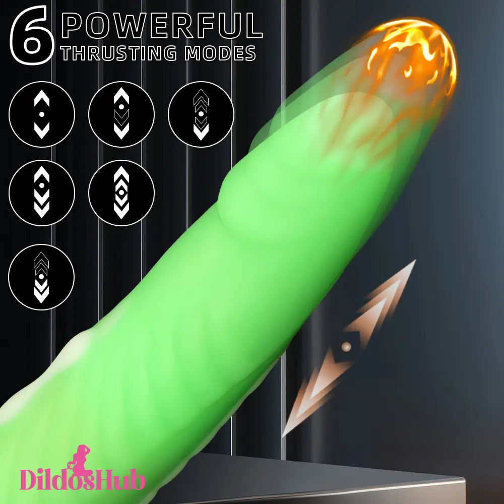 9.84in Big Smart Heating Thrusting Vibrating Remote Automatic Anal Dildo Dildos Hub
