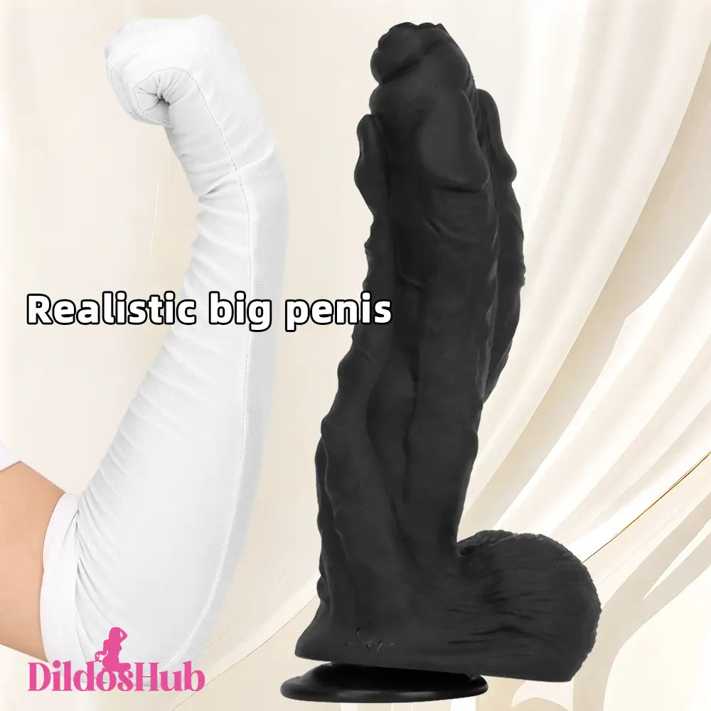 11.41in 12.6in 15in Super Big Silicone Soft Black Fantasy Dildo For Adults Dildos Hub