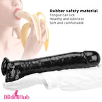 15.74in Extra Big Long Black Dildo Real BDSM Sex Toy For Women Love - Dildos Hub