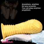 6.1in 8.46in 10.43in Soft Liquid Silicone Thick Gold Male Butt Plug Dildo Dildos Hub