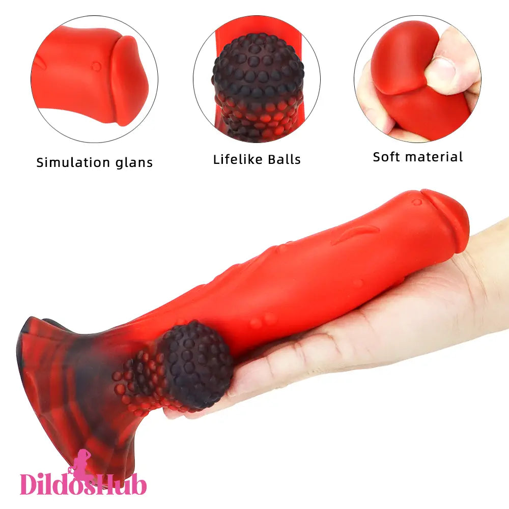 8.66in Kangaroo Animal Silicone Odd Soft Big Dildo For G-Spot Intense - Dildos Hub