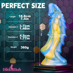 7.4in Soft Silicone Fantasy Dragon Spiked Dildo Female Male Masturbator - Dildos Hub