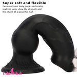 7.28in 7.48in 9.64in 10.62in 13in Big Black Silicone Dog Dildo Sex Toy - Dildos Hub