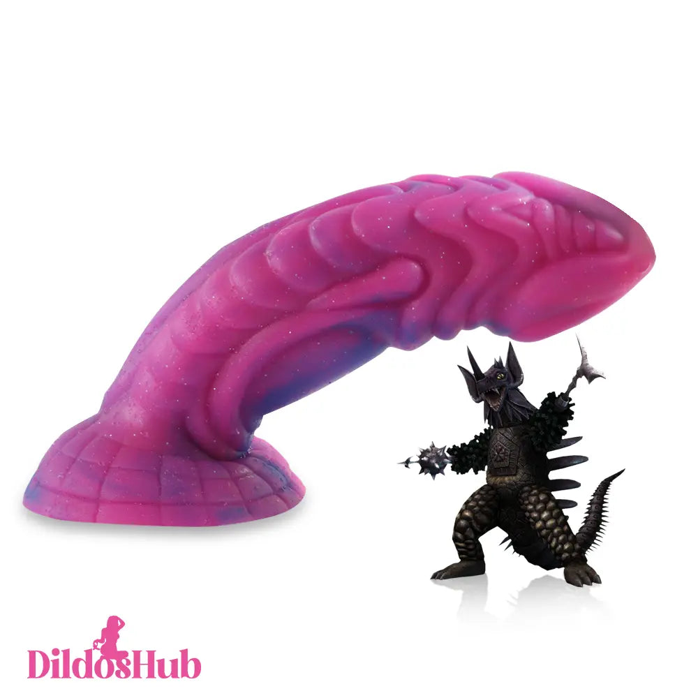 8.27in Silicone Monster Animal Fantasy Rose Red Dildo Body-Safe Adult Toy