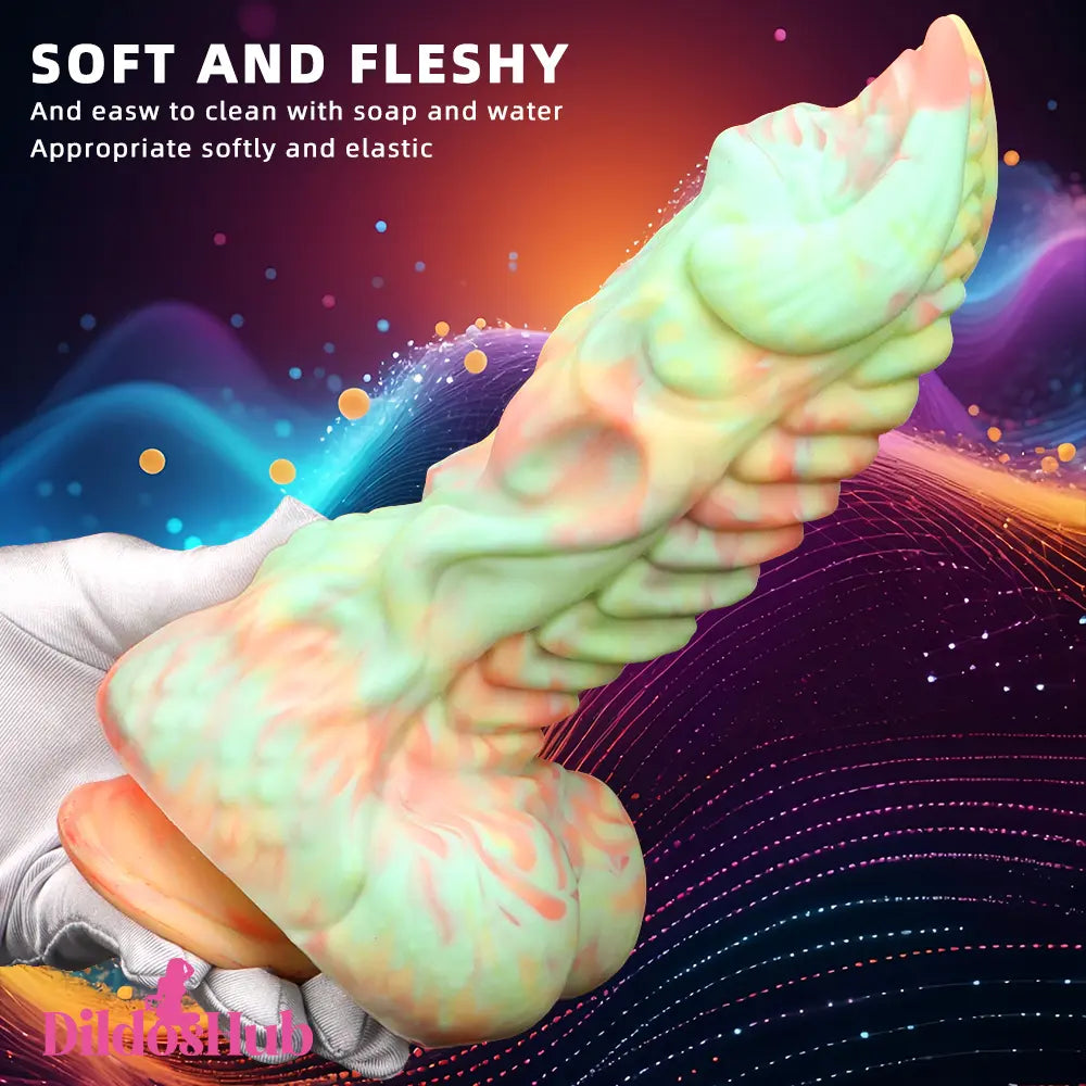 9.44in Fantasy Big Silicone Soft Mixed Color Dildo For Female Sex Orgasm Dildos Hub