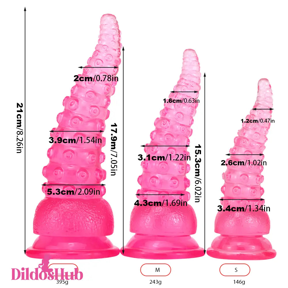 6.02in 7.05in 8.26in Tentacle Octopus Wide Animal Dildo With Suction Cup - Dildos Hub