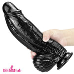 9.05in 10.03in 10.43in Big Black Real Feeling Dildo Female Masturbator - Dildos Hub