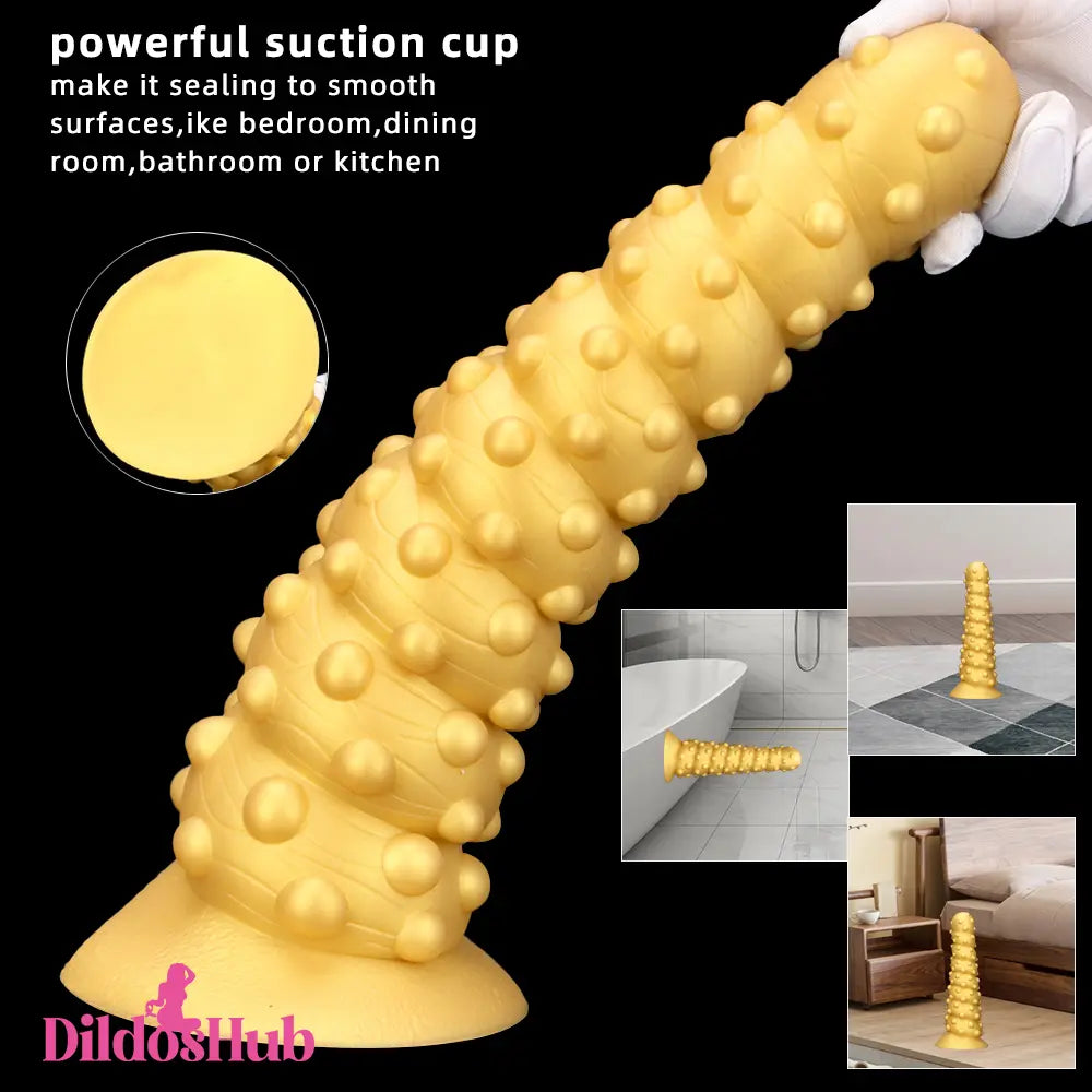 7.48in 11.02in 15in Soft Silicone Spiral Spiked Big Prostate Butt Plug Dildo Dildos Hub