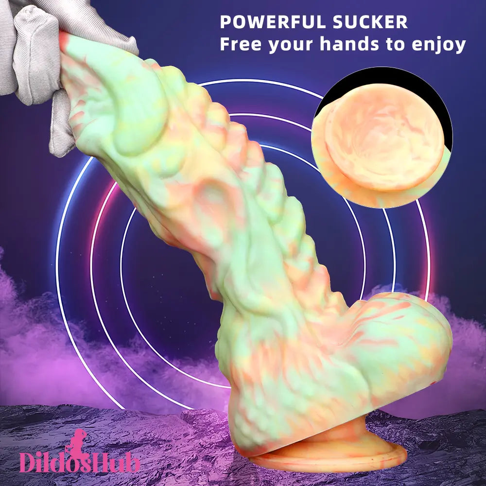 9.44in Fantasy Big Silicone Soft Mixed Color Dildo For Female Sex Orgasm Dildos Hub
