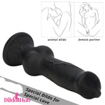 7.28in 7.48in 9.64in 10.62in 13in Big Black Silicone Dog Dildo Sex Toy - Dildos Hub