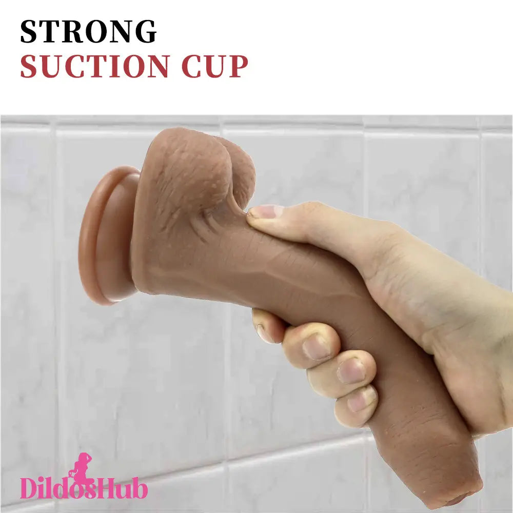 8.66in Silicone Big Soft Uncut Dildo For Vagina Anal Clitoris Stimulator - Dildos Hub