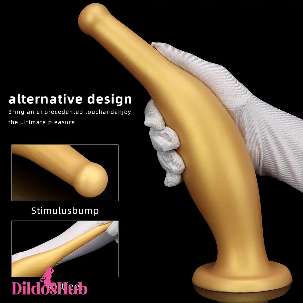 6.7in 11.41in Gold Beer Bottle Silicone Soft Big Anal Vaginal Butt Plug Dildo - Dildos Hub