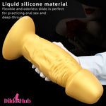 13.38in Silicone Big Soft Long Golden Dildo For Woman Man Sex Toy Dildos Hub