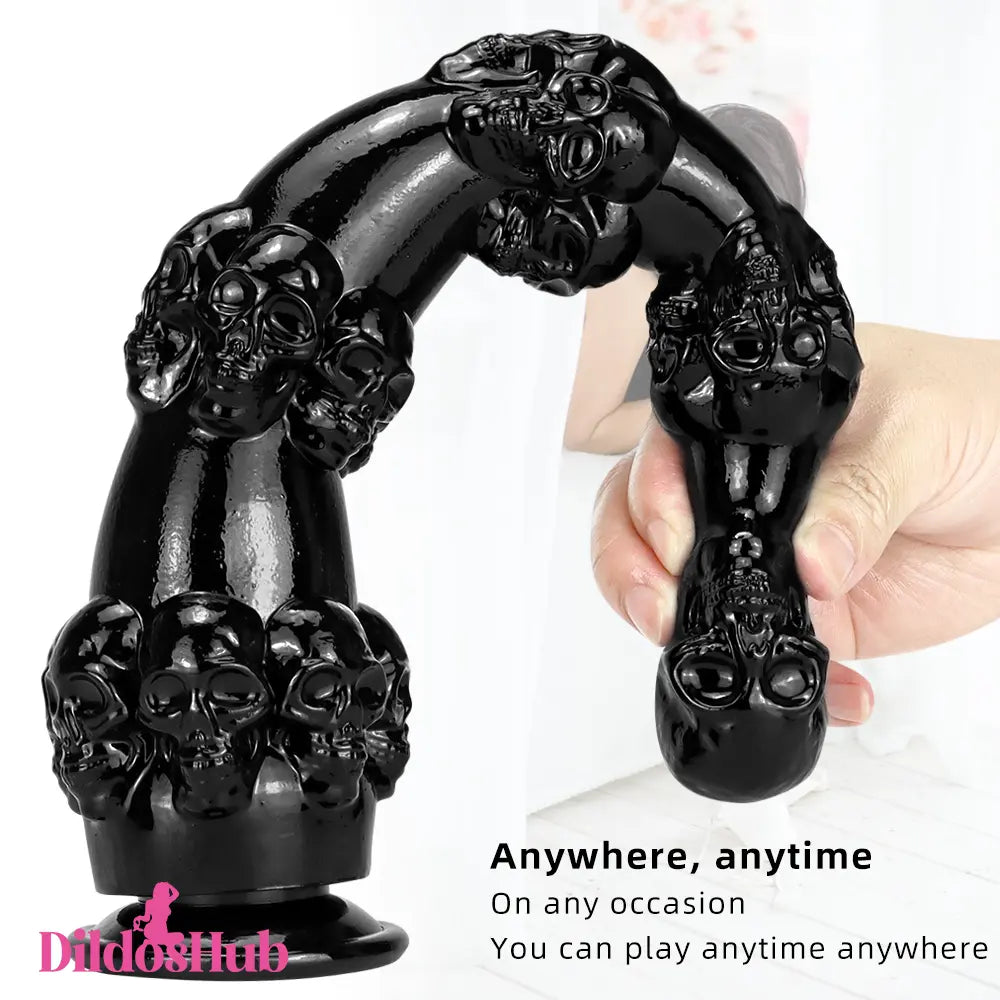 14.56in Big Long Skull Fantasy Dildo For Vagina Clitoris Stimulator - Dildos Hub