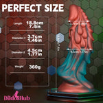 7.4in Soft Silicone Fantasy Dragon Spiked Dildo Female Male Masturbator - Dildos Hub