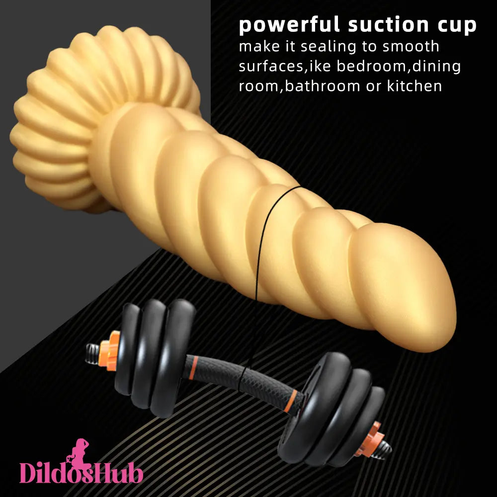 5.51in 7.87in 10.23in Gold Silicone Soft Fantasy Dildo For Clit Masturbator - Dildos Hub