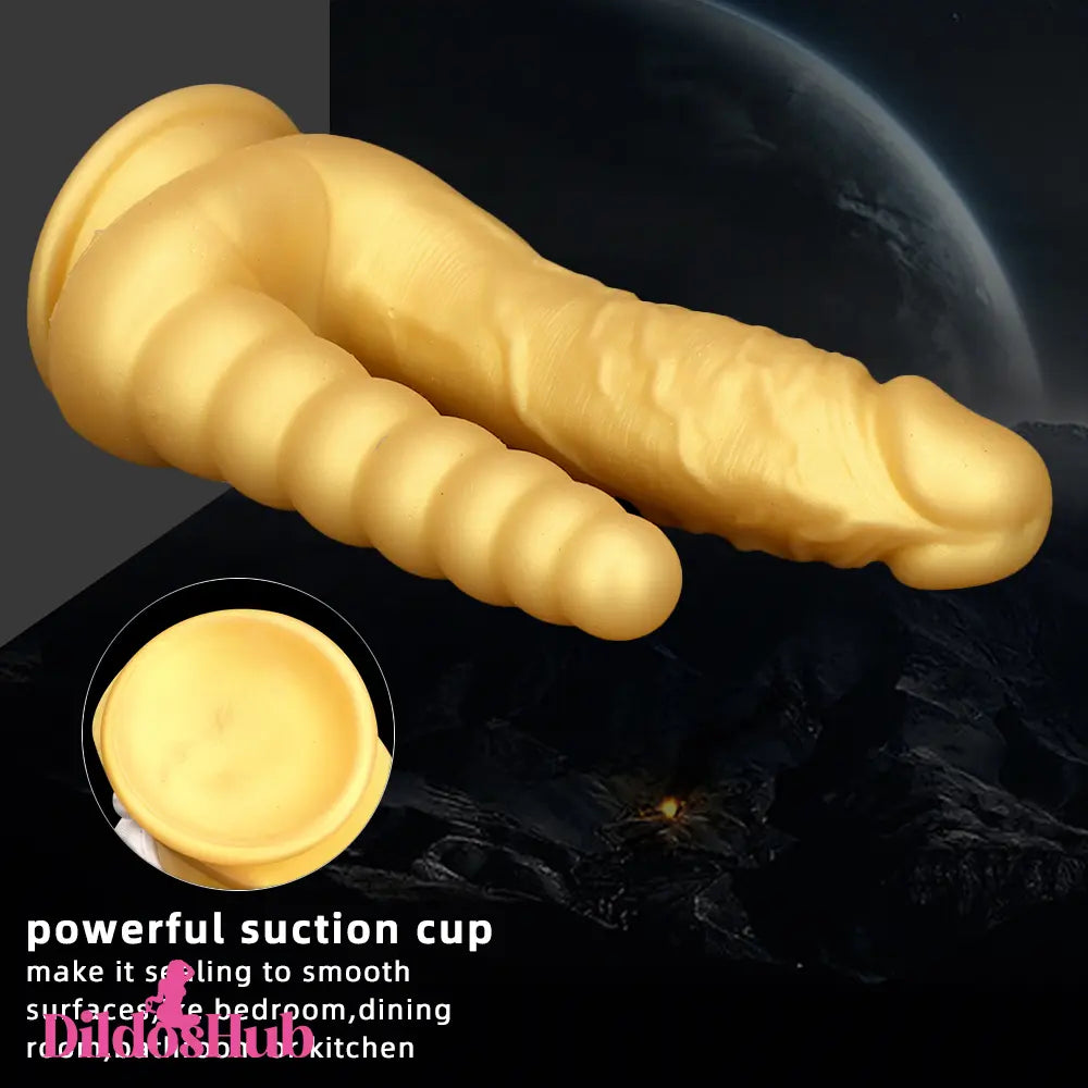 8.07in Silicone Big Soft Dildo Double Heads Dildo Butt Plug For G-spot Sex Dildos Hub