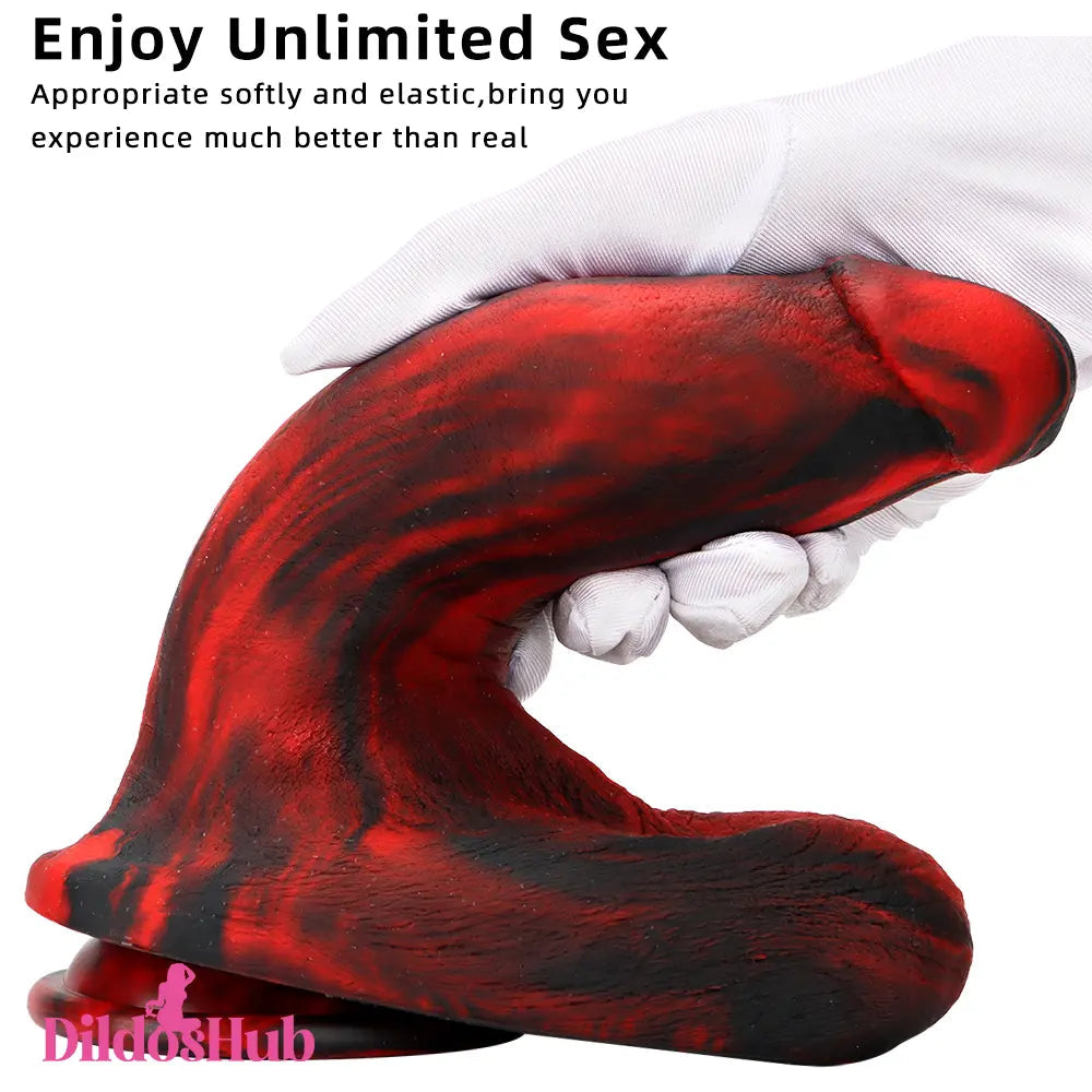 9.05in Large Thick Silicone Soft Mixed Color Dildo For Clitoris Stimulator Dildos Hub