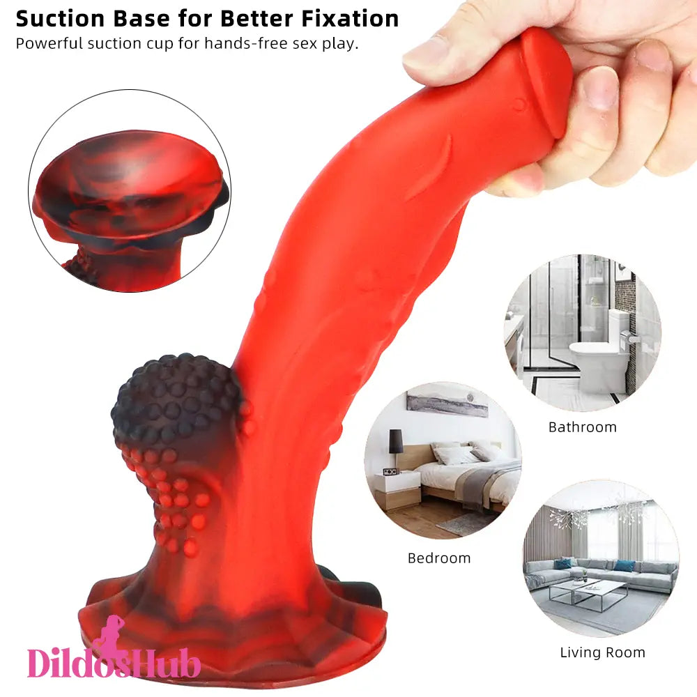 8.66in Kangaroo Animal Silicone Odd Soft Big Dildo For G-Spot Intense - Dildos Hub