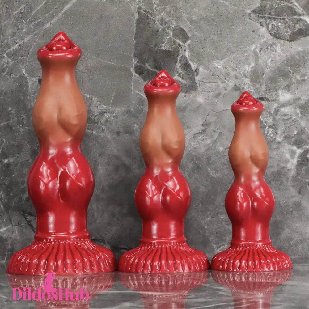 6.69in 7.48in 9.06in Silicone Fantasy Animal Dog Soft Cock Dildo Adult Toy Dildos Hub