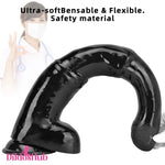 18.5in Big Long Black Dildo Real BDSM Animal Horse Prostate Massager - Dildos Hub