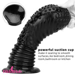 6.1in 8.46in 10.43in Fantasy Black Large Dildo Butt Plug For Fisting G-spot Dildos Hub