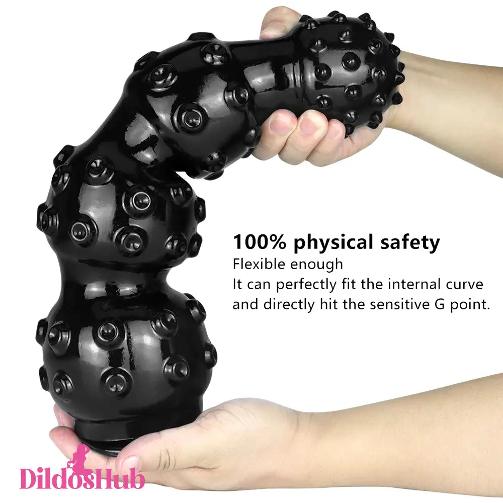 12.99in Big Long Thick Spiked Butt Plug Dildo For G-Spot Stimulation - Dildos Hub