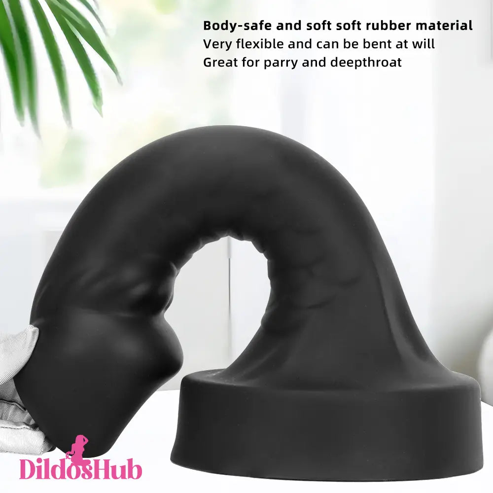 10.63in 12.6in 13.77in Silicone Big Soft Curved Black Dildo Women Sex Toy Dildos Hub