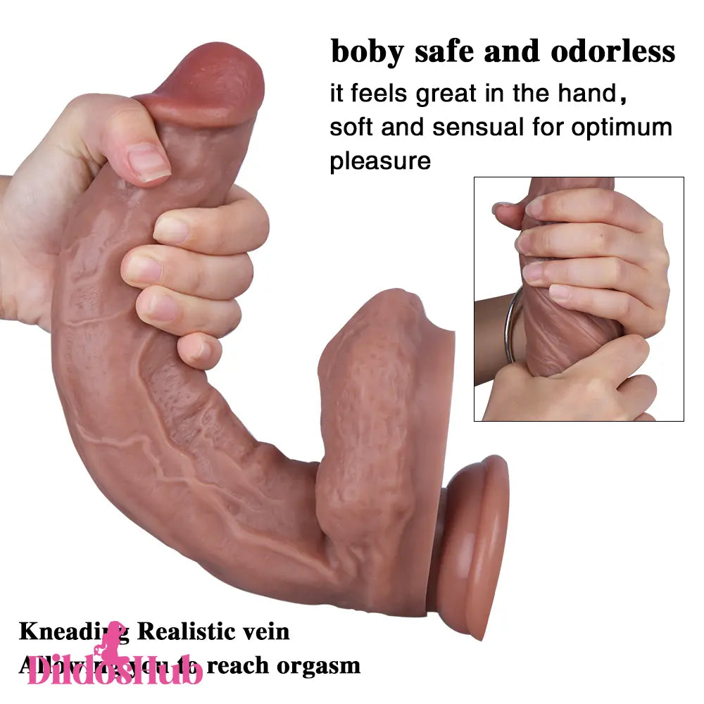 10.6in Silicone Penis Dildo Sex Toy With Sucker For G Spot Love Dildos Hub