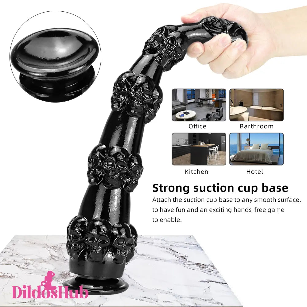 14.56in Big Long Skull Fantasy Dildo For Vagina Clitoris Stimulator - Dildos Hub