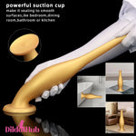 6.7in 11.41in Gold Beer Bottle Silicone Soft Big Anal Vaginal Butt Plug Dildo - Dildos Hub