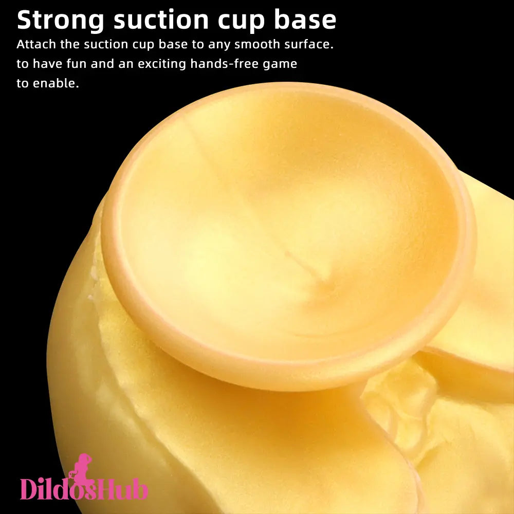 11.8in Liquid Huge Soft Silicone Fantasy Thick Gold Anal Female Dildo Dildos Hub