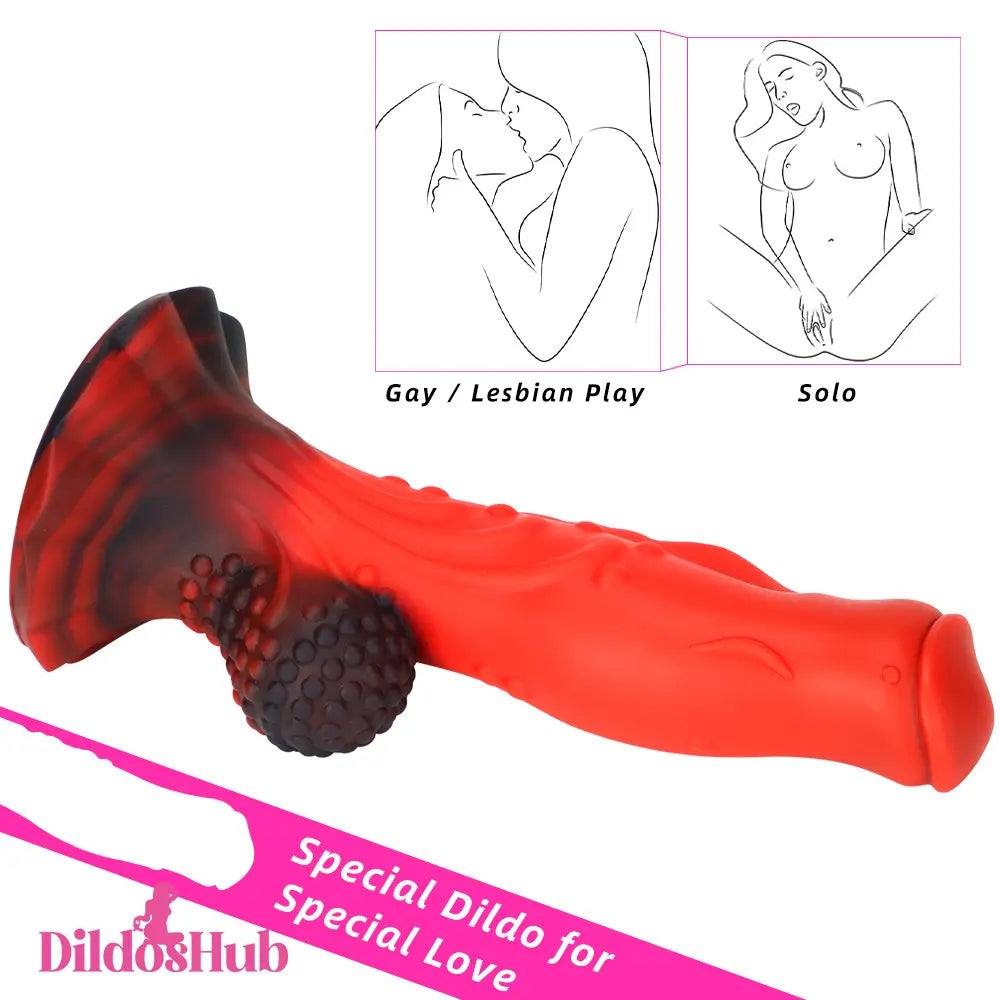 8.66in Kangaroo Animal Silicone Odd Soft Big Dildo For G-Spot Intense - Dildos Hub