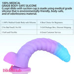 8.15in 9.06in Mixed Color Silicone Gradient Big Soft Odd Dildo For Men Toy Dildos Hub