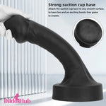 10.63in 12.6in 13.77in Silicone Big Soft Curved Black Dildo Women Sex Toy Dildos Hub