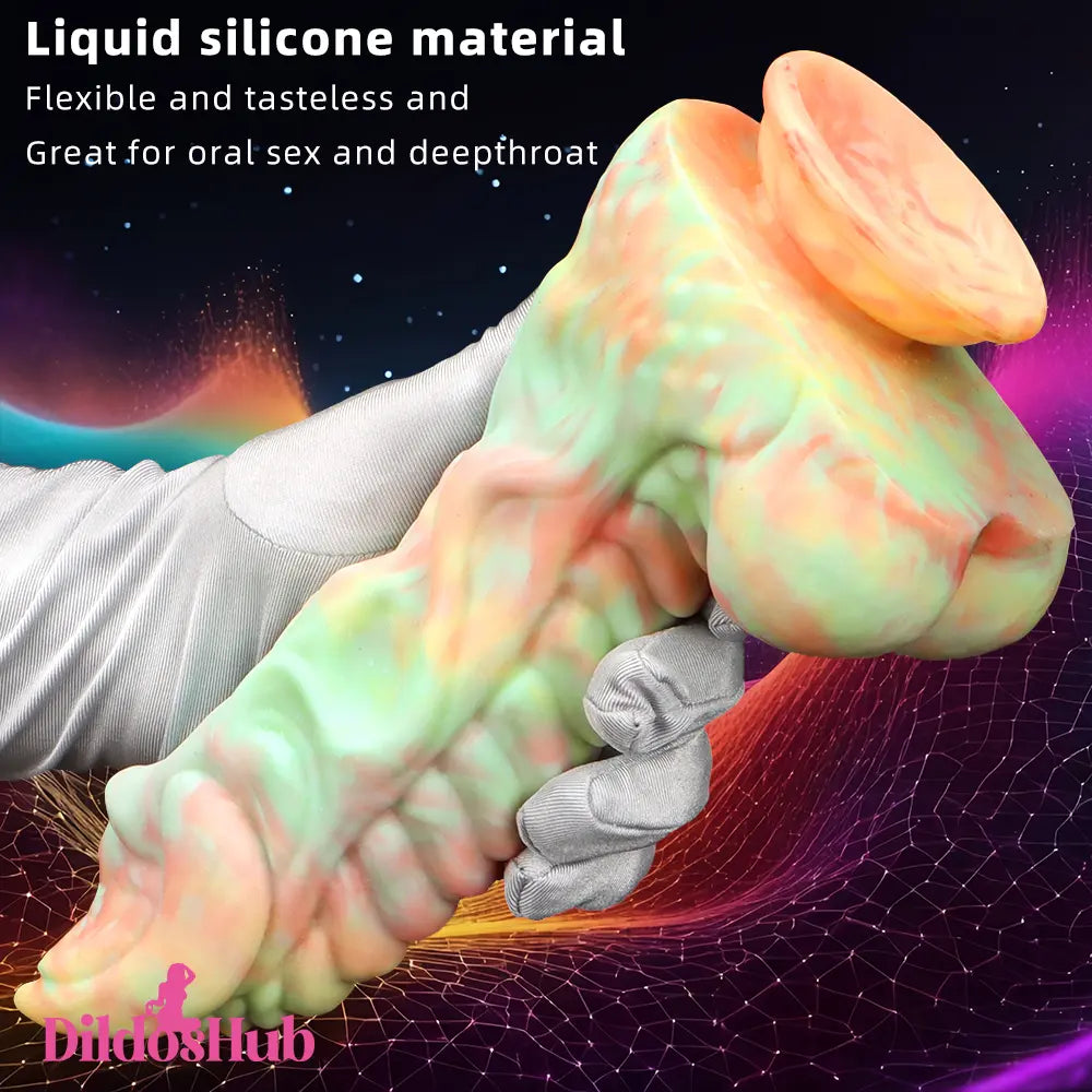 9.44in Fantasy Big Silicone Soft Mixed Color Dildo For Female Sex Orgasm Dildos Hub