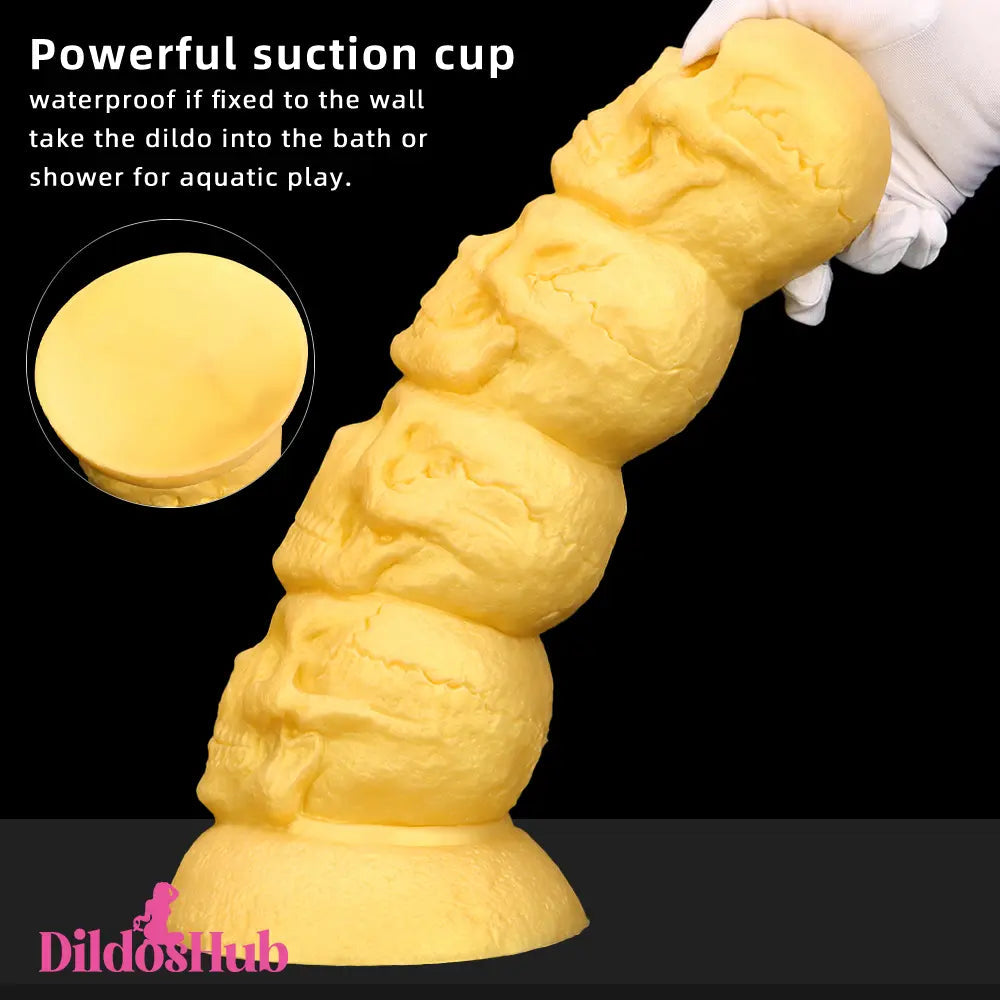 14.37in Large Soft Long Fantasy Silicone Scary Skull Dildo Women Toy Dildos Hub