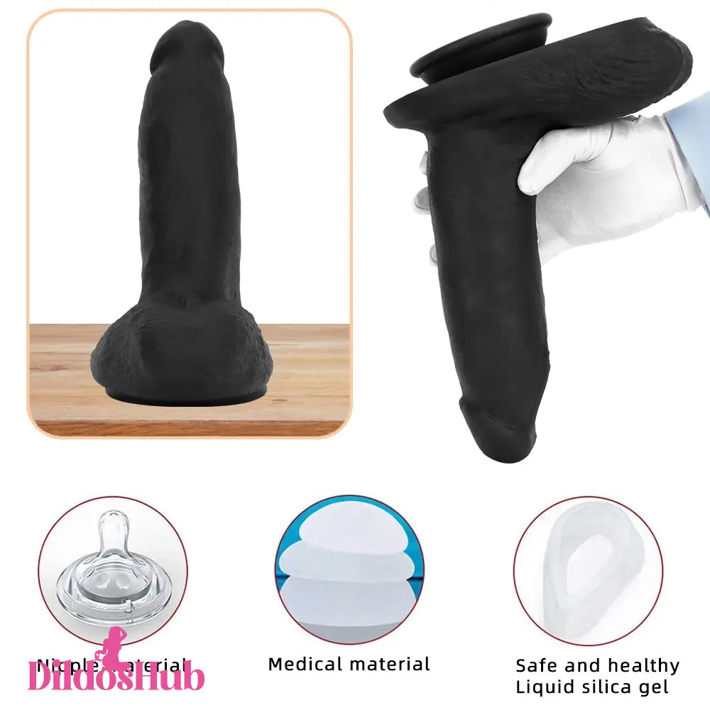 9.25in 10.23in Soft Liquid Silicone Huge Real Dildo Prostate Massager Dildos Hub