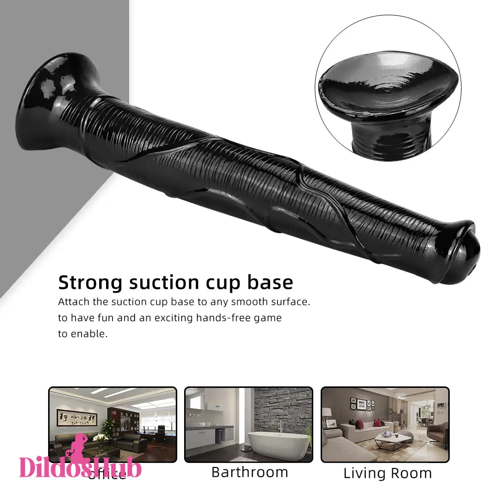 10.23in 12.6in 16.92in Big Long Black Real Feeling Horse Cock Animal Dildo - Dildos Hub