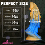 7.4in Soft Silicone Fantasy Dragon Spiked Dildo Female Male Masturbator - Dildos Hub