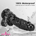 12.2in Super Big Thick Realistic Black Dildo BDSM Sex Toy For Women - Dildos Hub