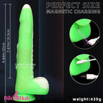 9.84in Big Smart Heating Thrusting Vibrating Remote Automatic Anal Dildo Dildos Hub