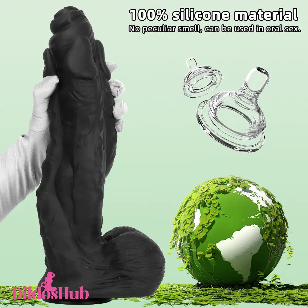 11.41in 12.6in 15in Super Big Silicone Soft Black Fantasy Dildo For Adults Dildos Hub