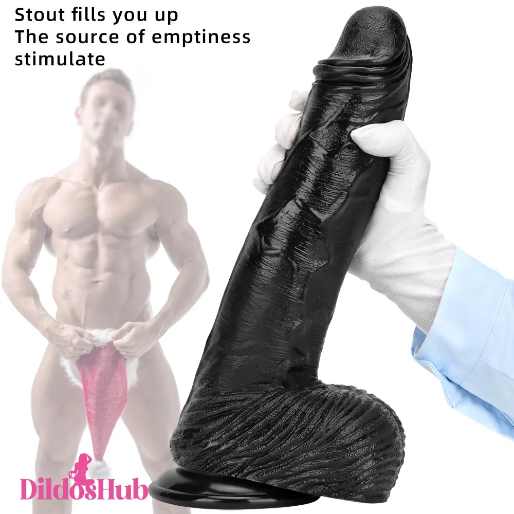 12.6in 14.17in Super Large Long Thick Black Real Anal Dildo For Men Love Dildos Hub