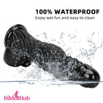 14.56in Big Black Thick Long Dragon Fantasy Monster Dildo Prostate Massager - Dildos Hub