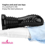 7.08in Fantasy Black Spiked Thick Dildo For Anus Vagina G-spot Simulation Dildos Hub