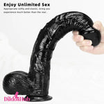 10.23in 13in Big Black Long Real Feeling Dildo For Female Masturbator - Dildos Hub