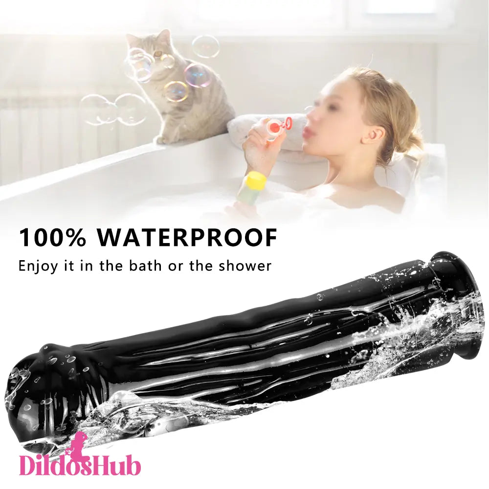 9.84in 12.59in Extreme Big Long Black Horse Animal Dildo For Adults - Dildos Hub