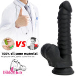 8.07in Big Fantasy Double Layer Silicone Soft Scale Caterpillar Odd Dildo - Dildos Hub