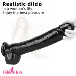 15.74in Extra Big Long Black Dildo Real BDSM Sex Toy For Women Love - Dildos Hub